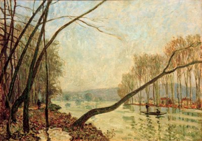 Seine-oever in de herfst door Alfred Sisley