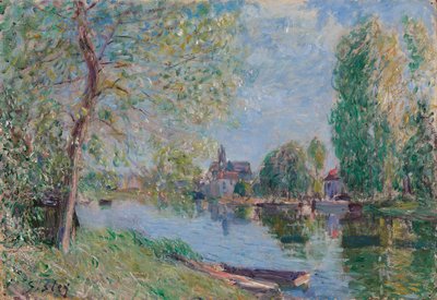 Lente in Moret-sur-Loing door Alfred Sisley