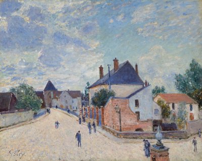 Straat in Moret, ca. 1890 door Alfred Sisley