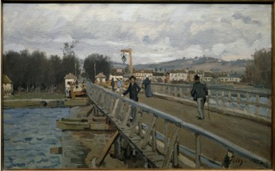 De voetgangersbrug van Argenteuil door Alfred Sisley