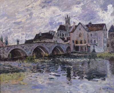 De Brug van Moret-sur-Loing, 1887 door Alfred Sisley