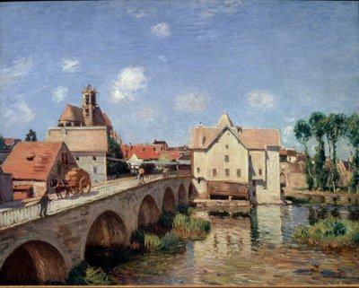 De brug van Moret in 1893 door Alfred Sisley