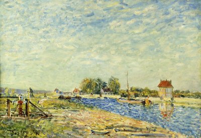 Het kanaal bij Loing; Le Canal du Loing, 1884 door Alfred Sisley
