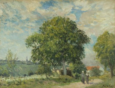 De Ingang van het Dorp, ca. 1880 door Alfred Sisley