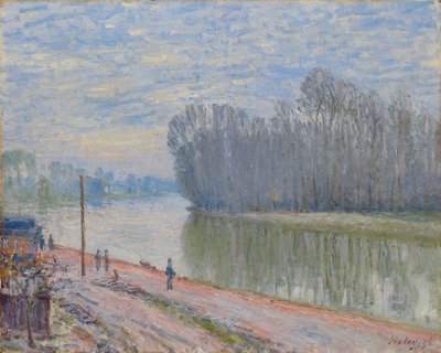 Het Loing-kanaal, ochtend door Alfred Sisley