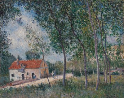 De weg van Moret naar Saint-Mammès, 1883-85 door Alfred Sisley
