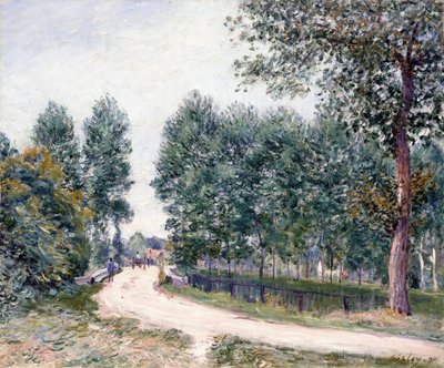 De Weg van Saint-Mammes - In de ochtend door Alfred Sisley