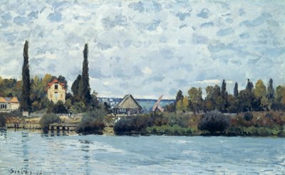 De Seine bij Bougival, 1873 door Alfred Sisley