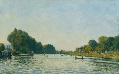 De Seine bij Bougival, 1872 door Alfred Sisley