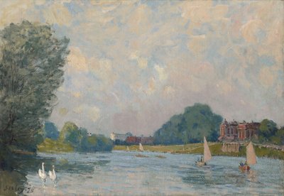 De Theems bij Hampton Court, 1874 door Alfred Sisley