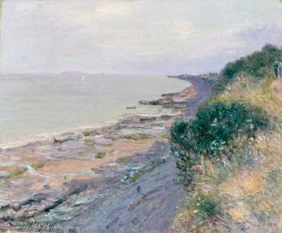 De klif bij Penarth, avond, laag tij door Alfred Sisley