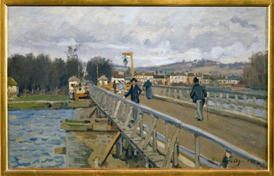 De loopbrug bij Argenteuil door Alfred Sisley