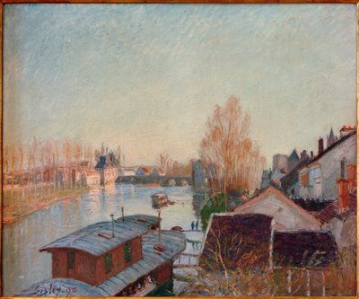 Oever van de Loing bij Moret door Alfred Sisley