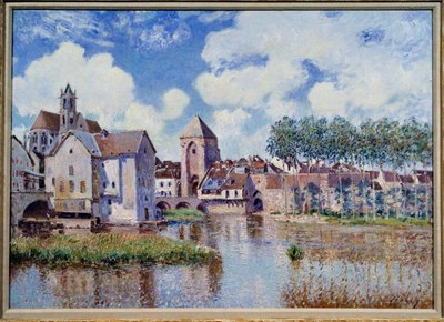 Uitzicht op Moret aan de Loing door Alfred Sisley