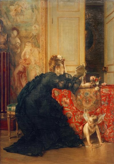 A.Stevens, De weduwe of De laatste dag van de weduwschap door Alfred Emile Stevens