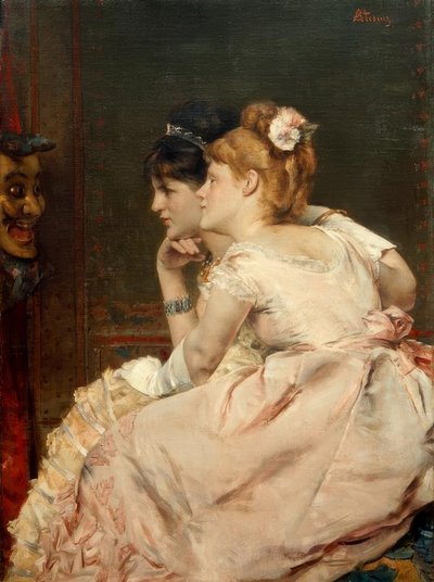 A. Stevens, Het Japanse masker door Alfred Emile Stevens