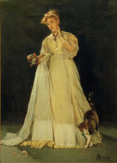 Ophelia of het verscheurde boeket door Alfred Emile Stevens