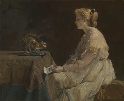 Het Geschenk, ca. 1870 door Alfred Emile Stevens