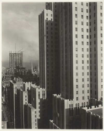 Vanuit mijn raam in het Shelton, West door Alfred Stieglitz