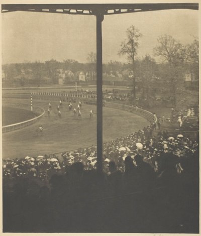 Op weg naar de post, Morris Park, 1904 door Alfred Stieglitz