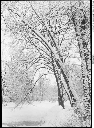Sneeuwlandschap, Berlijn door Alfred Stieglitz