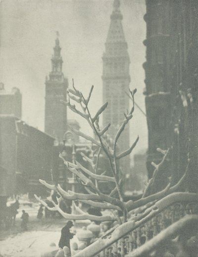 Twee Torens, New York, 1911 door Alfred Stieglitz