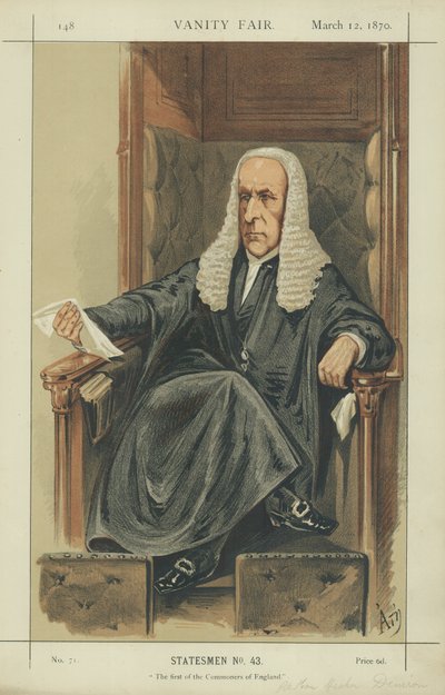 De Spreker (Mr Speaker Denison) door Alfred Thompson