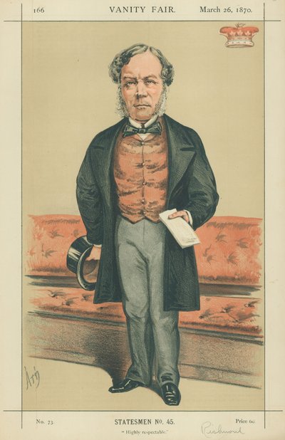 Burggraaf Ranelagh, Zeer respectabel, 26 maart 1870, Vanity Fair cartoon door Alfred Thompson
