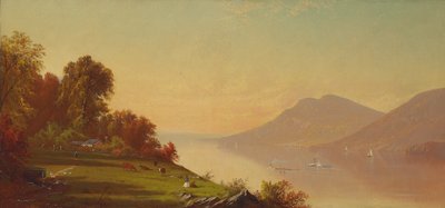 Middag aan de Hudson door Alfred Thompson Bricher