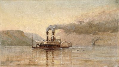 De stad Saint Paul, Dubuque, ca. 1866 door Alfred Thompson Bricher