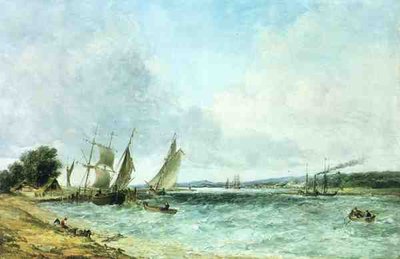 Engels Zeegezicht door Alfred Vickers