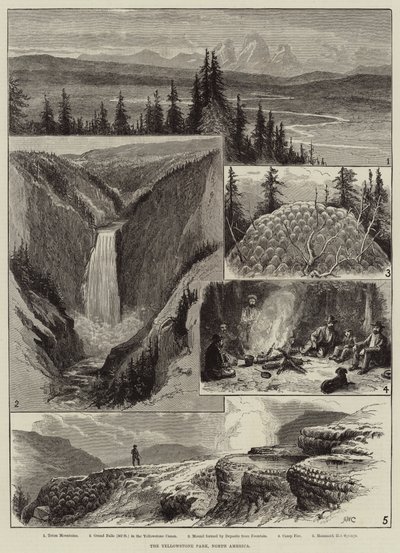Het Yellowstone Park, Noord-Amerika door Alfred W. Cooper