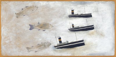 Vissen en Trawlers door Alfred Wallis