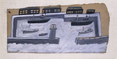 Huizen en schepen door Alfred Wallis