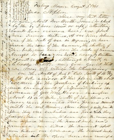 Brief [van Alfred Warner] aan Stephen, 3 augustus 1861 door Alfred Warner