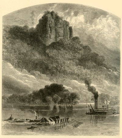 Chimney Rock, nabij Fountain City door Alfred Rudolph Waud