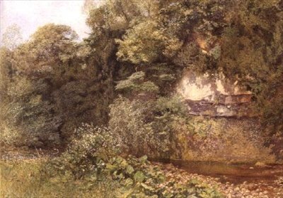 Een Stil Poeltje Onder Rotsen door Alfred William Hunt