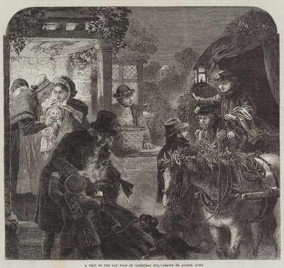 Een Bezoek aan de Ouderen op Kerstavond door Alfred William Hunt