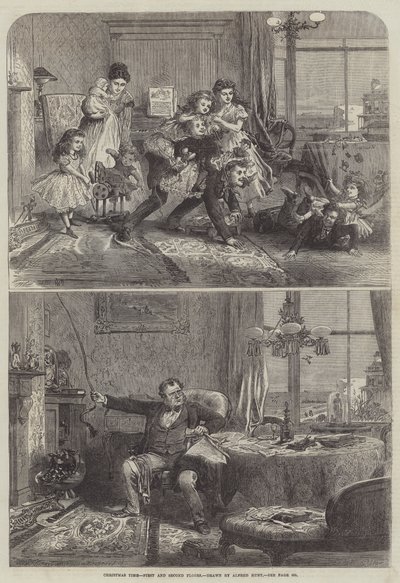 Kersttijd, eerste en tweede verdieping door Alfred William Hunt