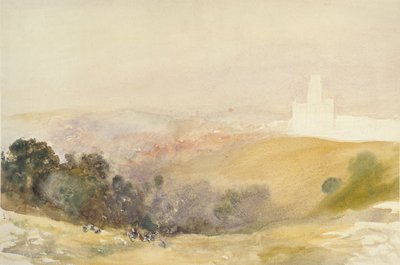 Durham vanaf de Rode Heuvels, 1866-1880 door Alfred William Hunt