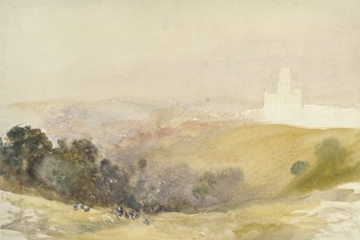 Durham vanaf de Rode Heuvels, 1880-86 door Alfred William Hunt