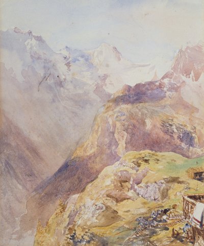 Lauterbrunnendal vanuit Murren door Alfred William Hunt