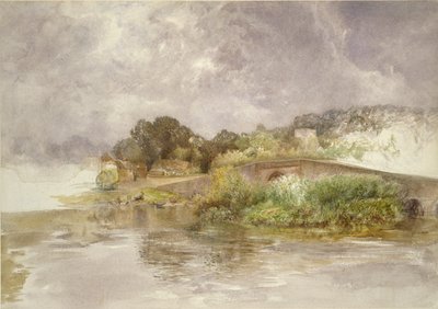 Sonning Bridge, ca. 1882 door Alfred William Hunt