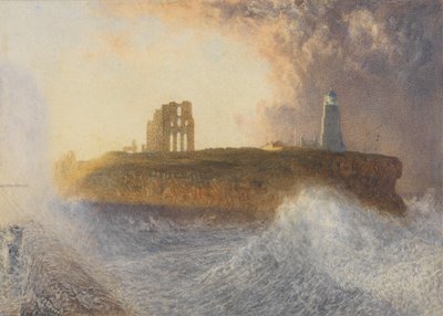 Tynemouth Pier: Noordoostenwind, 1866 door Alfred William Hunt