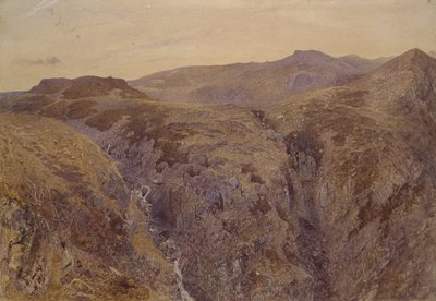 Welsh Landschap, 1858 door Alfred William Hunt