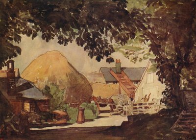 De boerderij, ca. 1915 door Alfred William Rich