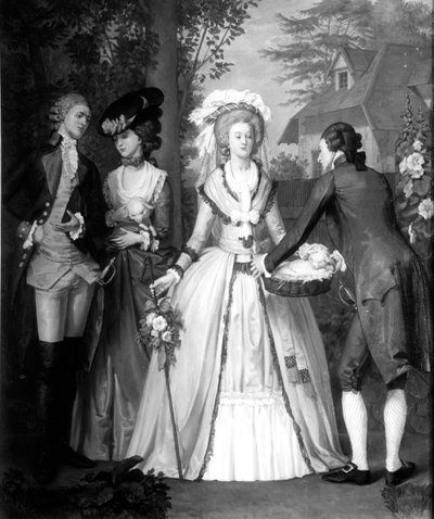 Marie-Antoinette als herderin in Trianon door Alfred Wilson Cox