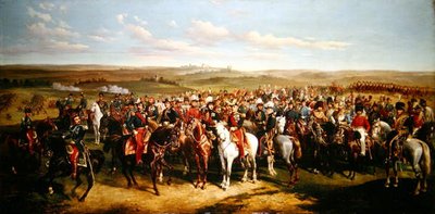 Bezoek van Prins Albert aan Keizer Napoleon III op de hoogten bij Boulogne, 8 september 1854 door Alfred de Prades