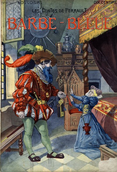Blauwbaard, sprookje van Charles Perrault. Illustratie van Vaccari en Carrey in 