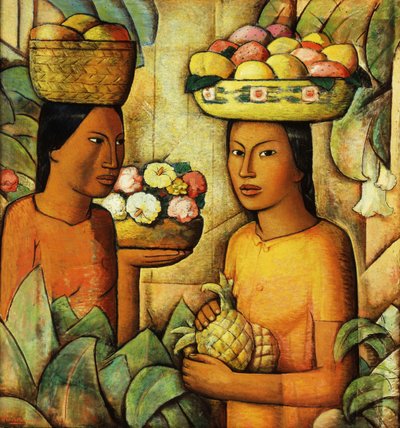 Vruchten en bloemen door Alfredo Ramos Martinez